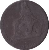 1792 HALFPENNY TOKEN DUBLIN IRELAND