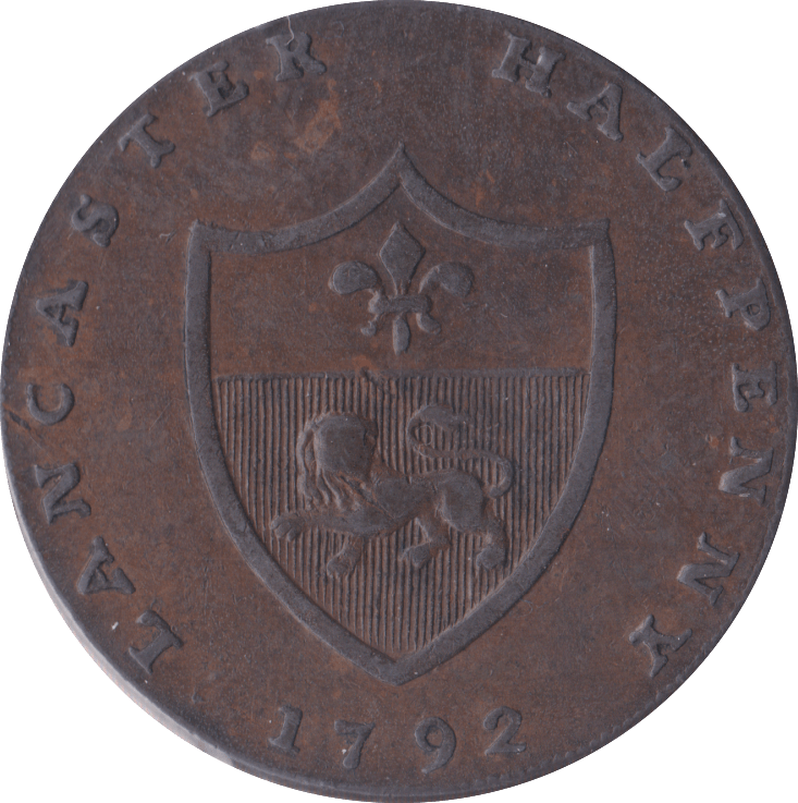 1792 HALFPENNY TOKEN LANCASHIRE