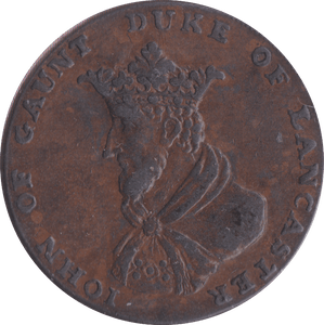 1792 HALFPENNY TOKEN LANCASHIRE