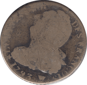 1793 2 SOLS FRANCE LOUIS XVI - WORLD COINS - Cambridgeshire Coins