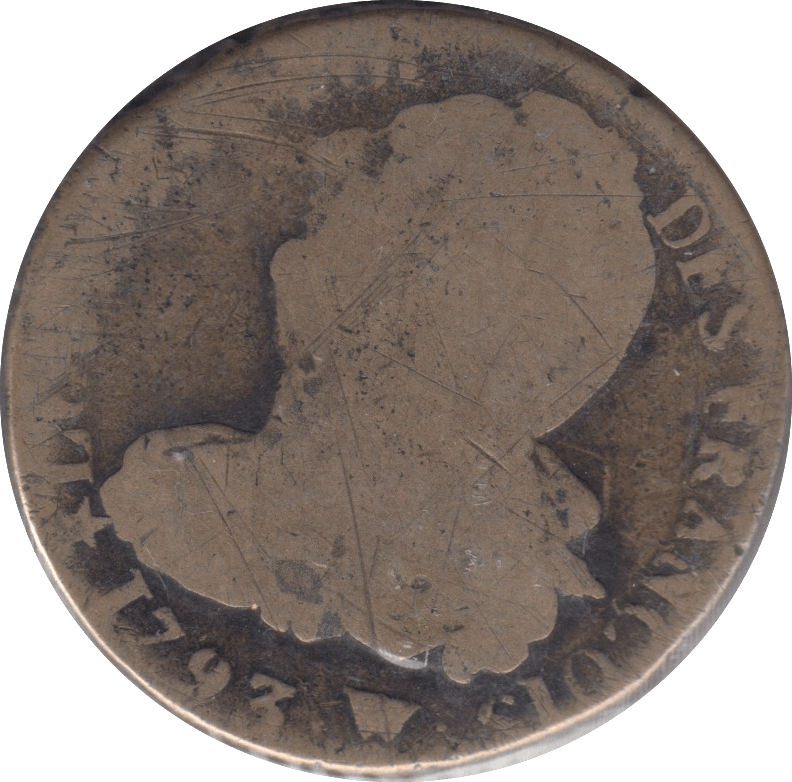 1793 2 SOLS FRANCE LOUIS XVI - WORLD COINS - Cambridgeshire Coins