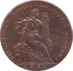 1793 BIRMINGHAM HALFPENNY TOKEN REF 373 - Token - Cambridgeshire Coins