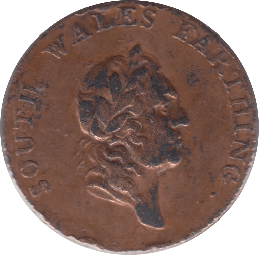 1793 FARTHING SOUTH WALES REF 384 - Token - Cambridgeshire Coins