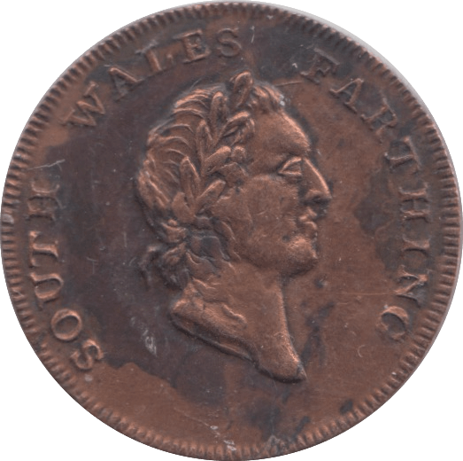 1793 FARTHING SOUTH WALES - FARTHING TOKEN - Cambridgeshire Coins