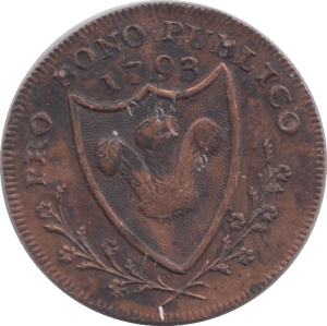 1793 FARTHING SOUTH WALES - FARTHING TOKEN - Cambridgeshire Coins