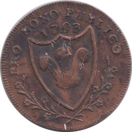 1793 FARTHING SOUTH WALES - FARTHING TOKEN - Cambridgeshire Coins