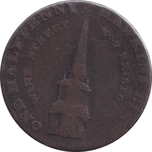 1793 HALFPENNY BRISTOL - WORLD COINS - Cambridgeshire Coins