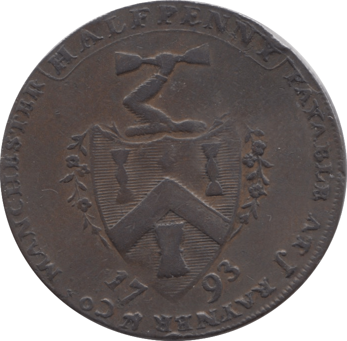 1793 HALFPENNY TOKEN LANCASHIRE DUKE OF YORK BRICKWORKS ARMS DH138 ( S ) ( REF 84 ) - Token - Cambridgeshire Coins