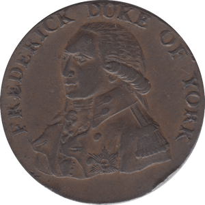 1793 HALFPENNY TOKEN LANCASHIRE DUKE OF YORK BRICKWORKS ARMS DH138 ( S ) ( REF 84 ) - Token - Cambridgeshire Coins