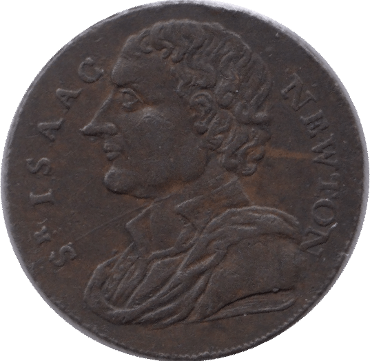 1793 HALFPENNY TOKEN SIR ISAAC NEWTON - HALFPENNY TOKEN - Cambridgeshire Coins