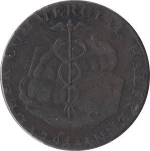 1793 HALFPENNY TOKEN STAFFORDSHIRE - HALFPENNY TOKEN - Cambridgeshire Coins