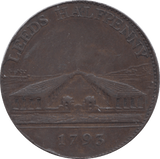 1793 HALFPENNY TOKEN YORKSHIRE BISHOP BLAZE LEEDS WOOL MANUFACTORY DH41 ( VF ) ( REF 183 ) - Token - Cambridgeshire Coins
