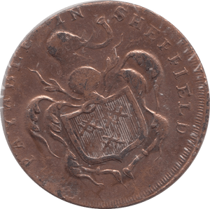 1793 SHEFFIELD HALFPENNY TOKEN REF 365 - Token - Cambridgeshire Coins