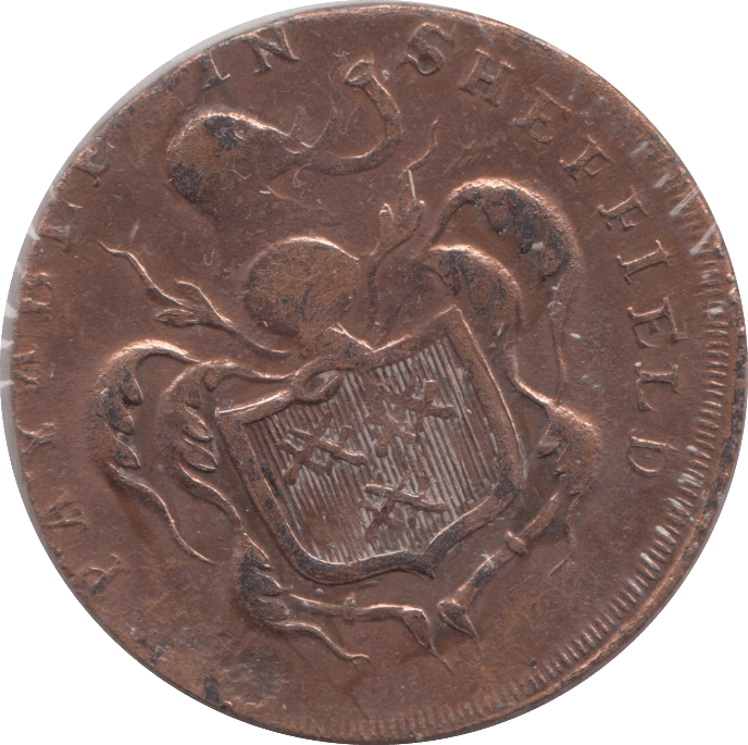 1793 SHEFFIELD HALFPENNY TOKEN REF 365 - Token - Cambridgeshire Coins
