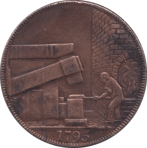 1793 WILKINSON IRONWORKS HALFPENNY TOKEN REF 397 - HALFPENNY TOKEN - Cambridgeshire Coins