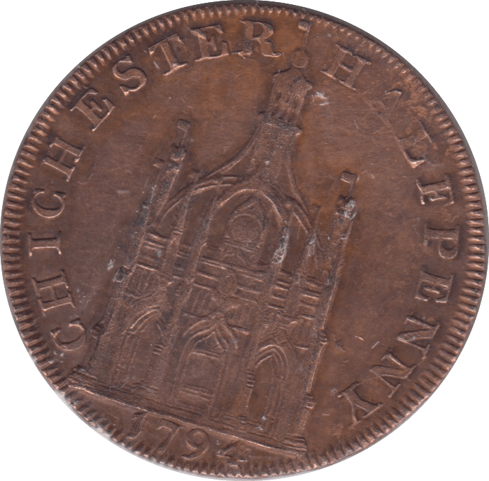 1794 CHICHESTER HALFPENNY TOKEN REF 369 - Token - Cambridgeshire Coins
