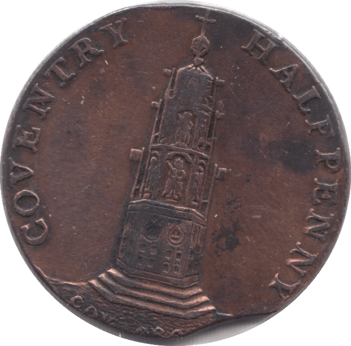 1794 COVENTRY HALFPENNY TOKEN REF 385 - HALFPENNY TOKEN - Cambridgeshire Coins