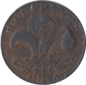 1794 HALFPENNY CONDER TOKEN - HALFPENNY TOKEN - Cambridgeshire Coins