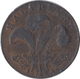 1794 HALFPENNY CONDER TOKEN - HALFPENNY TOKEN - Cambridgeshire Coins