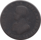 1794 HALFPENNY TOKEN PORTSMOUTH JOHN HOWARD REF 400 - HALFPENNY TOKEN - Cambridgeshire Coins