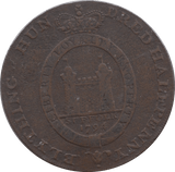 1794 HALFPENNY TOKEN SUFFOLK BLYTHING GARTER AND CASTLE MOUNTED YEOMAN GOD SAVE THE KING DH19 ( REF 134 ) - Token - Cambridgeshire Coins