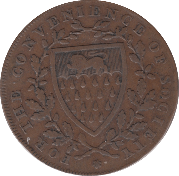 1794 HALFPENNY TOKEN SUSSEX ARMS OF NORTHIAM JOHN FOLLERS DH34 ( REF 143 ) - Token - Cambridgeshire Coins
