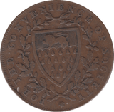1794 HALFPENNY TOKEN SUSSEX ARMS OF NORTHIAM JOHN FOLLERS DH34 ( REF 143 ) - Token - Cambridgeshire Coins