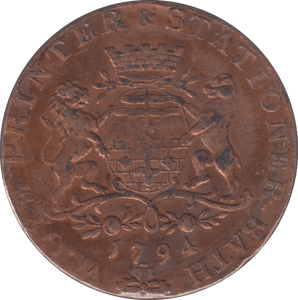 1794 ILCHESTER HALFPENNY TOKEN - HALFPENNY TOKEN - Cambridgeshire Coins