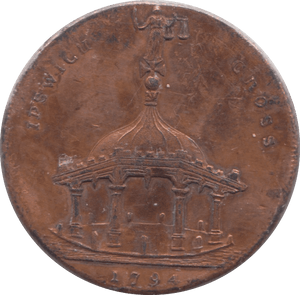 1794 IPSWICH HALFPENNY TOKEN REF 374 - Token - Cambridgeshire Coins