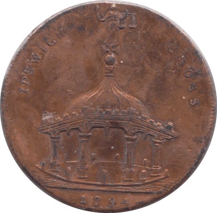 1794 IPSWICH HALFPENNY TOKEN REF 374 - Token - Cambridgeshire Coins