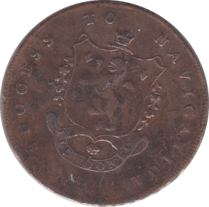 1794 LANCASTER HALFPENNY TOKEN REF 362 - Token - Cambridgeshire Coins
