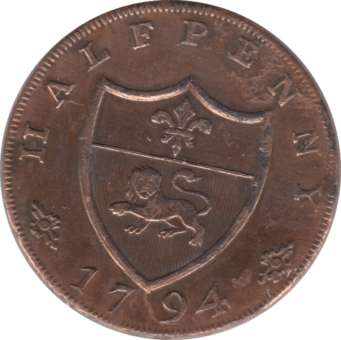 1794 LANCASTER HALFPENNY TOKEN REF 382 - Token - Cambridgeshire Coins