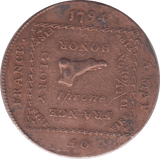1794 MIDDLESEX HALFPENNY TOKEN REF 376 - Token - Cambridgeshire Coins
