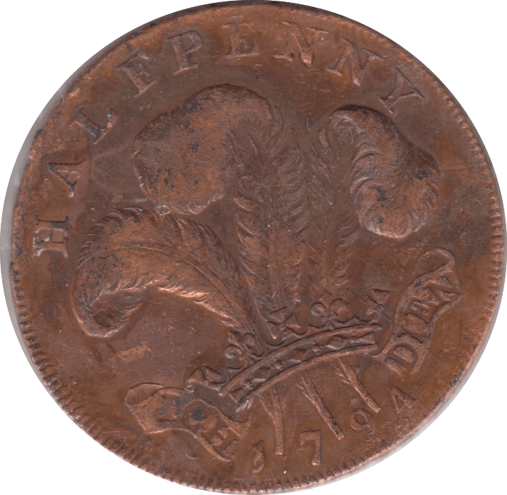 1794 PRINCE OF WALES HALFPENNY TOKEN REF 367 - Token - Cambridgeshire Coins