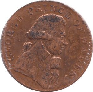 1794 PRINCE OF WALES HALFPENNY TOKEN REF 367 - Token - Cambridgeshire Coins