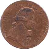 1794 PRINCE OF WALES HALFPENNY TOKEN REF 367 - Token - Cambridgeshire Coins