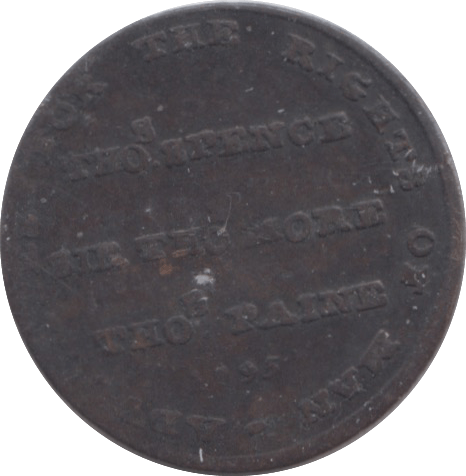 1795 FARTHING TOKEN - Token - Cambridgeshire Coins