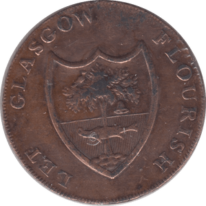 1795 GLASGOW HALFPENNY TOKEN REF 370 - Token - Cambridgeshire Coins