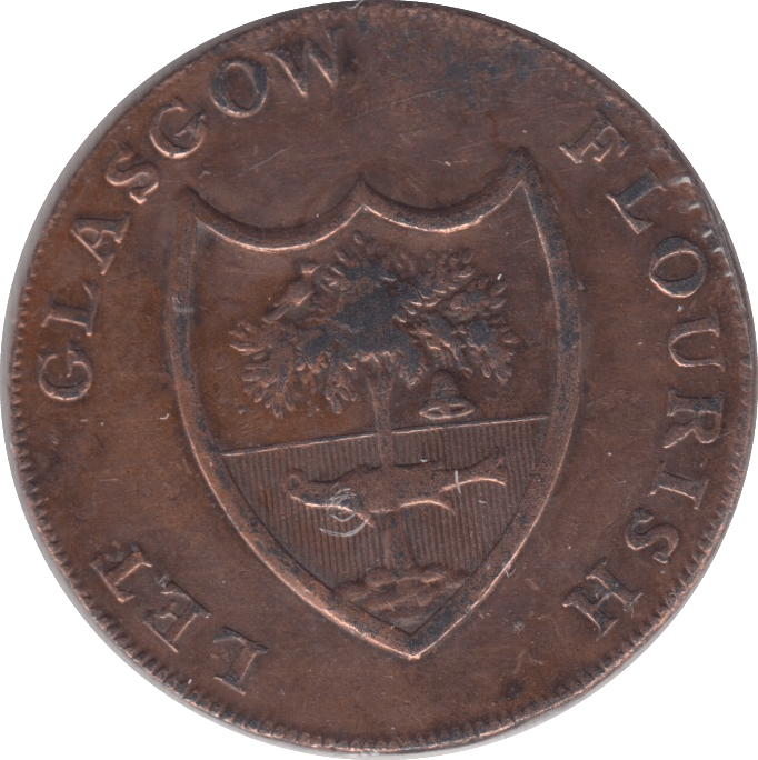 1795 GLASGOW HALFPENNY TOKEN REF 370 - Token - Cambridgeshire Coins