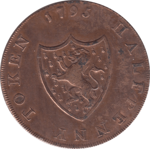 1795 HALF PENNY TOKEN MIDDLESEX REF 352 - Token - Cambridgeshire Coins