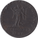 1795 HALFPENNY AUCTIONEER TOKEN BURY - HALFPENNY TOKEN - Cambridgeshire Coins