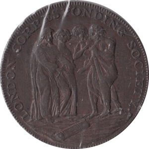 1795 HALFPENNY DEBATING SOCIETY TOKEN - HALFPENNY TOKEN - Cambridgeshire Coins