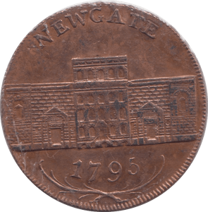 1795 HALFPENNY NEWGATE PRISON TOKEN REF 358 - Token - Cambridgeshire Coins