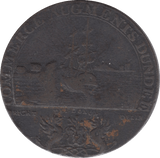 1795 HALFPENNY TOKEN ANGUSHIRE DUNDEE TOWER SHIP AT QUAY ( REF 248 ) - Token - Cambridgeshire Coins