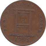 1795 HALFPENNY TOKEN MIDDLESEX WATER FILTER COVENTRY STREET PLAIN 292 ( REF 96 ) - Token - Cambridgeshire Coins