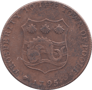 1795 HALFPENNY TOKEN POOLE REF 351 - Token - Cambridgeshire Coins
