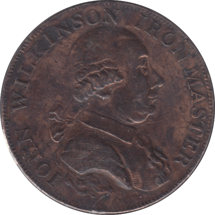 1795 JOHN WILKINSON IRONWORKS HALFPENNY TOKEN HALFPENNY TOKEN ...