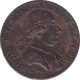 1795 JOHN WILKINSON IRONWORKS HALFPENNY TOKEN - HALFPENNY TOKEN - Cambridgeshire Coins