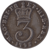 1795 MAUNDY THREEPENCE ( GVF ) - MAUNDY THREEPENCE - Cambridgeshire Coins