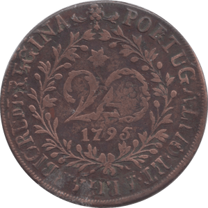 1795 PORTUGAL 20 REIS - WORLD SILVER COINS - Cambridgeshire Coins